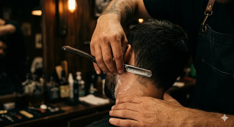 Toque final com navalha